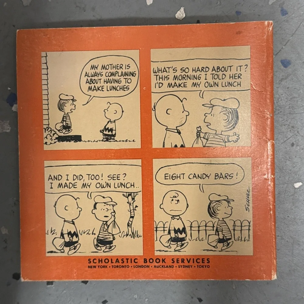 Peanuts Lunch Bag Cook Book, Charlie Brown 1st Printing 1974 Good Scholastic